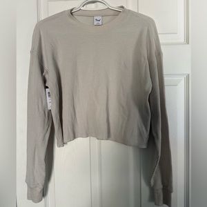 TNA Alamo Waffle Cropped Long Sleeve